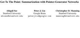 《Get To The Point: Summarization with Pointer-Generator Networks》閱讀筆記