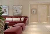 米黃色地磚白色牆配什麼顏色沙發？